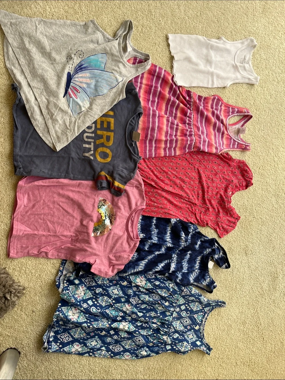 Gymboree Girls Mix & Match Tanks and Tees - Pink, Navy, Gray, White